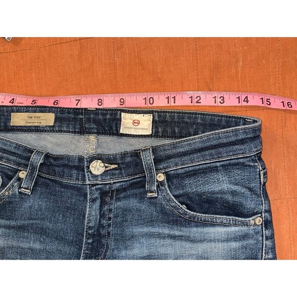 Adriano Goldschmied Dark Wash Denim Stilt Cigarette Leg Jeans Women's Size 2 - Picture 7 of 8